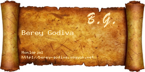 Berey Godiva névjegykártya